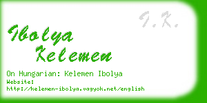 ibolya kelemen business card